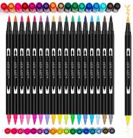 Aen Art Dual Brush Calligraphy Pens Art Marker, Brush & Fine Tip Markers