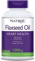 Omega-3 1,000mg Flax Seed Oil Softgels  by Natrol - 200 Count dietary supplements