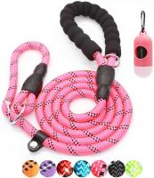 6 Feet Slip Lead Dog Leash Anti-Choking with Upgraded Durable Rope Cover and Comfortable Padded Hand…