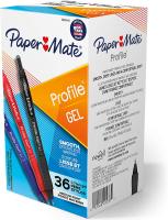 Gel Pen, Profile Retractable Pen, 0.7mm, Assorted by Paper M…