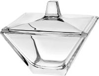 European Glass Square Covered Candy Nut Chocolate Jewelry Box by Barski - 4.2" Diameter - Made …