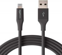 Lightning to USB A Cable, Advanced Collection by AmazonBasics MFi Certified iPhone Charger, Black, 10 Foot