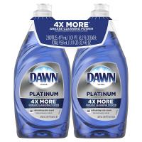 Platinum Dishwashing Liquid Dish Soap Refreshing Rain by Dawn - 2x16.2 oz (Packaging May Vary)