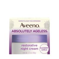 Absolutely Ageless Restorative Night Cream Facial Moisturizer by Aveeno with Antioxidant-Rich Blackb…