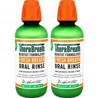 TheraBreath Fresh Breath Oral Rinse 16 Ounce Bottle (Pack of 2)