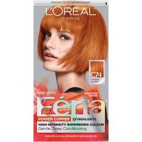 Feria Multi-Faceted Shimmering Permanent Hair Color C74 Copper by L'Oreal Paris - 1 kit Hair Dye