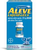 Liquid Gels Naproxen Sodium Capsules by Aleve - 220 mg (NSAID), Fast Pain Relief, 120 Count
