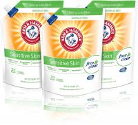 Sensitive Skin Perfume and Dye Free He Liquid Laundry Detergent 3 Piece Easy-Pour Pouch by Arm & Hammer