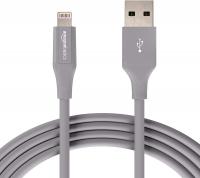 Lightning to USB A Cable by Advanced Collection MFi Certified iPhone Charger, Grey, 10 Foot