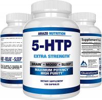 5-HTP 200 mg Supplement by Arazo Nutrition - 120 Capsules