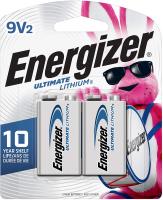 9V Lithium Batteries Ultimate Lithium 9 Volt Batteries by Energizer - (2 Battery Count)