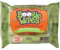 Wet Wipes for Baby and Kids Nose by Boogie Wipes, Face, Hand and Body, Soft and Sensitive Tissue Made with Natural Saline - 30 Count (Pack of 12)