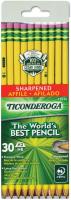 Pencils, Wood-Cased, Pre-Sharpened, Graphite by Ticonderoga - Yellow, 30-Pack (1…