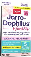 Jarro-Dophilus Women Travel Size, Supports Women's Health by Jarrow Formulas - 10 Count Capsules