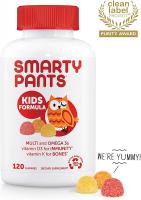 SmartyPants Vitamins Kids Formula Daily Gummy Vitamins: Gluten Free, Multivitamin & Omega 3 Fish Oil 120 Count (30 Day Supply)
