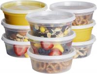 Plastic Deli Food Storage Containers with Airtight Lids by Comfy Package - 8 oz …