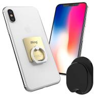 AAUXX iRing with Mount Hook Set Cell Phone Grip and Finger Holder for car and Office. Ring Stand Accessory for iPhone, Samsung, Other Android Smartpho…