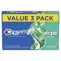 Crest Complete Whitening + Scope Toothpaste, Minty Fresh, 5.4 Ounce Triple Pack