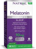 Melatonin Advanced Sleep Tablets with Vitamin B6 by Natrol - 100% Drug-free, Maximum Strength, 10mg, 100 Count