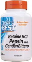 Doctor's Best Betaine HCI Pepsin & Gentian Bitters 360 Caps